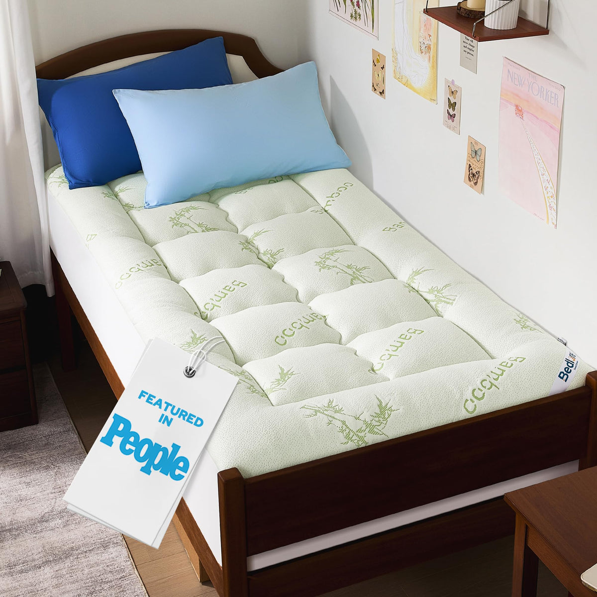BEDLORE King Mattress Topper, Thick Soft Pillow Top Bed Topper