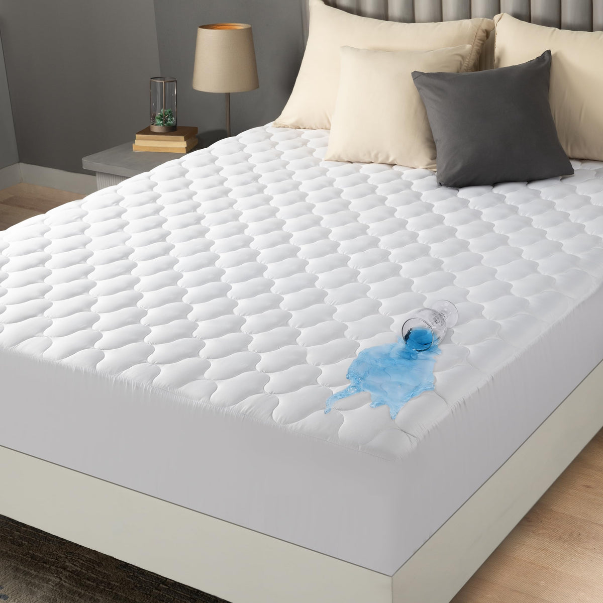 Waterproof Queen Mattress Protector, Mattress Pad fits Upto 16" Deep Pocket