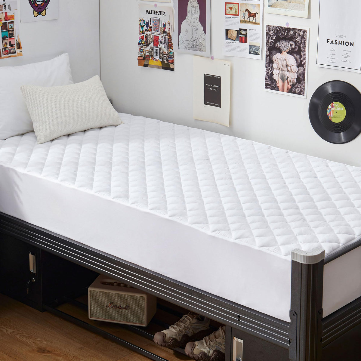 GRT King Waterproof Mattress Pad, Hollow Cotton Quilted Mattress Protector