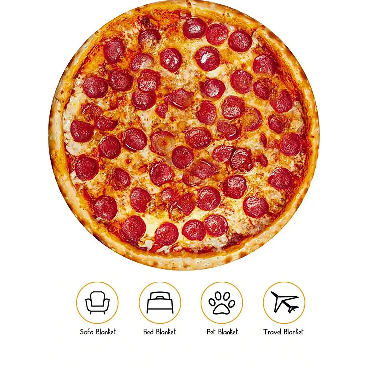 Funny & Realistic Print Flannel Cozy Throw Blanket, Omelette, Cookie, Burrito, Pizza, Waffle Patterns, Size Optional, Perfect Gift, All-Season Use, Comfy Blankets, Flannel Printed Blanket