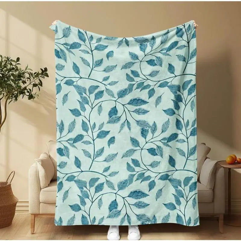 Dank Weed Print Flannel Blanket - Soft Warm Cozy Throw Blanket with Flannel Fabric, Great for Naps on Sofa or Bed, Ideal for Home Use, Christmas Gift for Plant Lovers