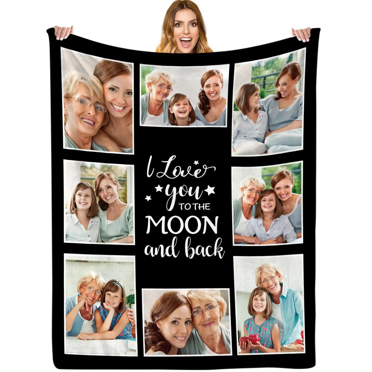 BARLEY ONE Click “Shop Chat”, Send Photos, Custom Photo Couples Blankets, These Personalized Couples Photo Blankets are Made of Soft Flannel, Perfect for Weddings, Mother's Day, Valentine's Day, Birthday Gift, Meaningful Mother's Day Gift