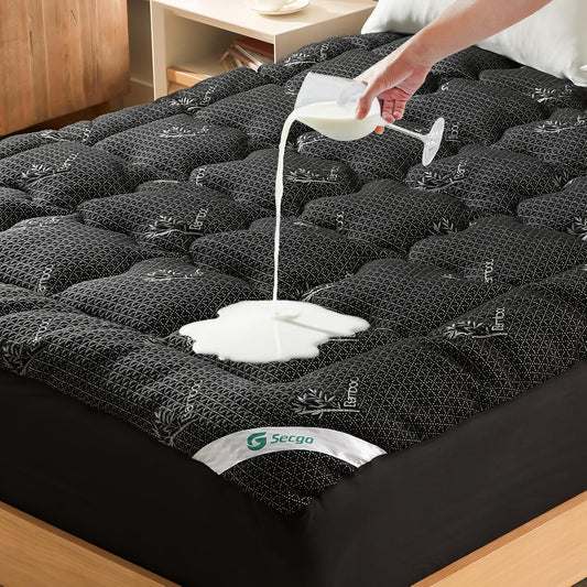 Premium 100% Waterproof Queen Mattress Topper, Breathable Mattress Pad, Rayon from Bambo Bed Protector, Deep Pocket Sheet Cover 8"-21"