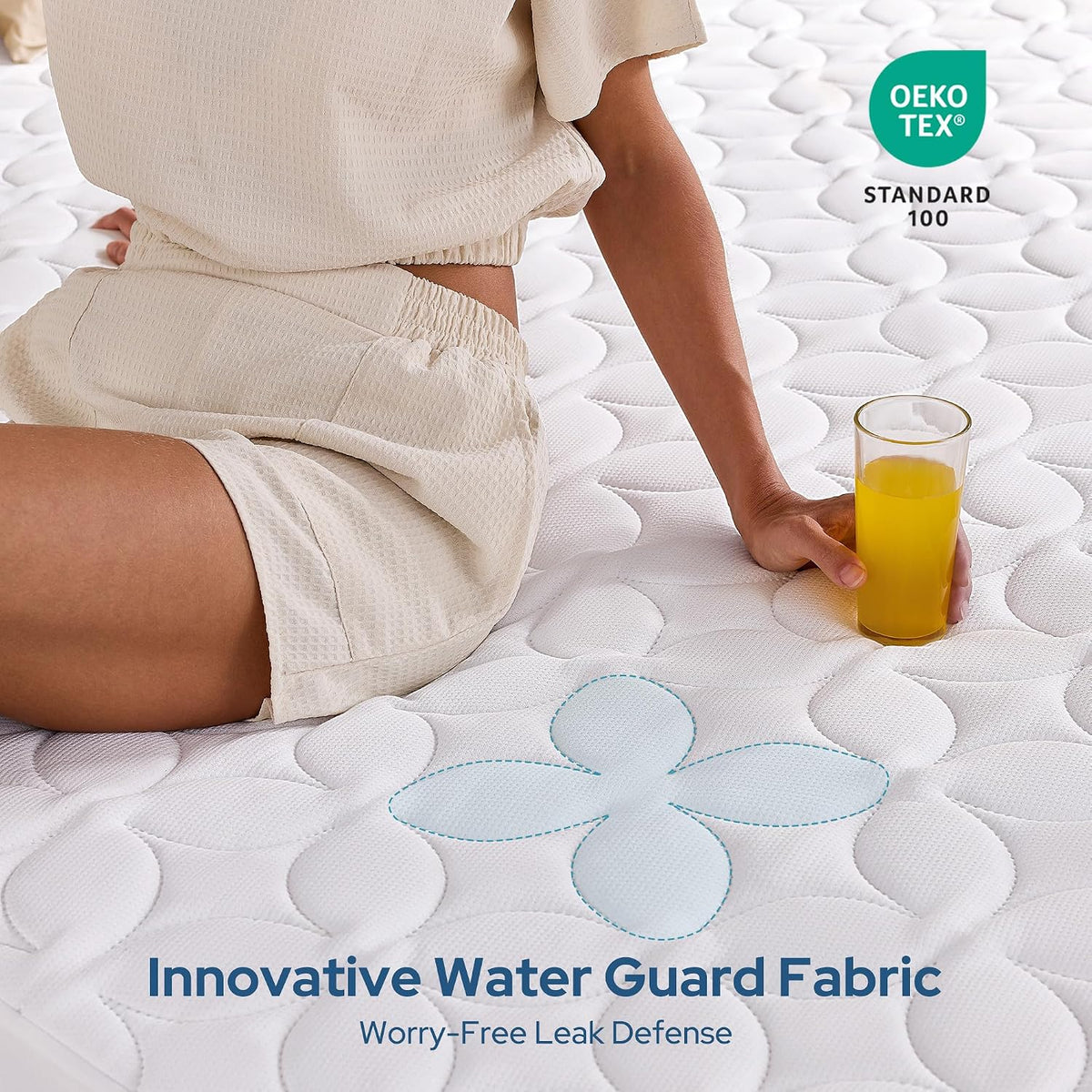 BEDLORE Queen Waterproof Mattress Protector, Soft & Breathable Mattress Pad