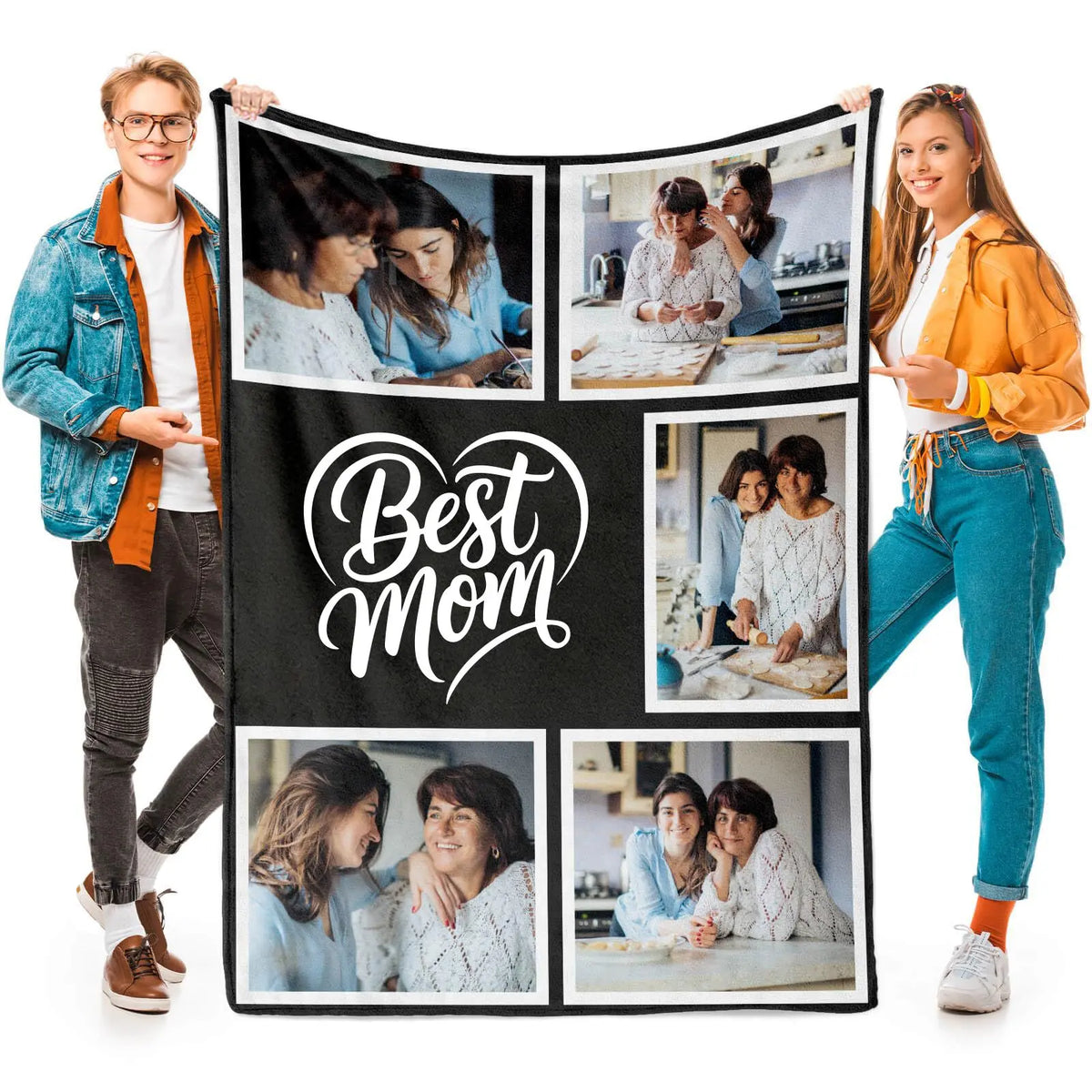 BARLEY ONE Click “Shop Chat”, Send Photos, Custom Photo Couples Blankets, These Personalized Couples Photo Blankets are Made of Soft Flannel, Perfect for Weddings, Mother's Day, Valentine's Day, Birthday Gift, Meaningful Mother's Day Gift