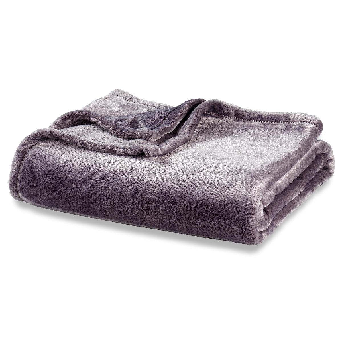 Berkshire Blanket Classic VelvetLoft® Solid Throw Blanket, Lightweight Soft Fuzzy Plush Throw Blanket for Bed and Couch, Grain, 50x60 Inches