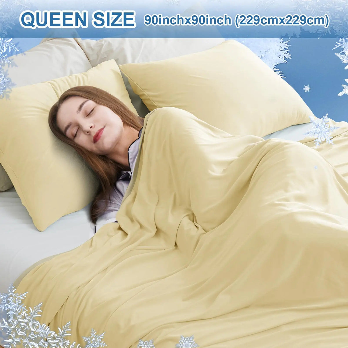 Back to School Summer Cooling Soft Blanket, Double‑Sided Cool Effect Lightweight Breathable Bed Throw, OEKO‑TEX Standard 100, Heat‑Dissipating Prevent Night Sweats for Sofa Camping Picnic Travel Outdoor Use