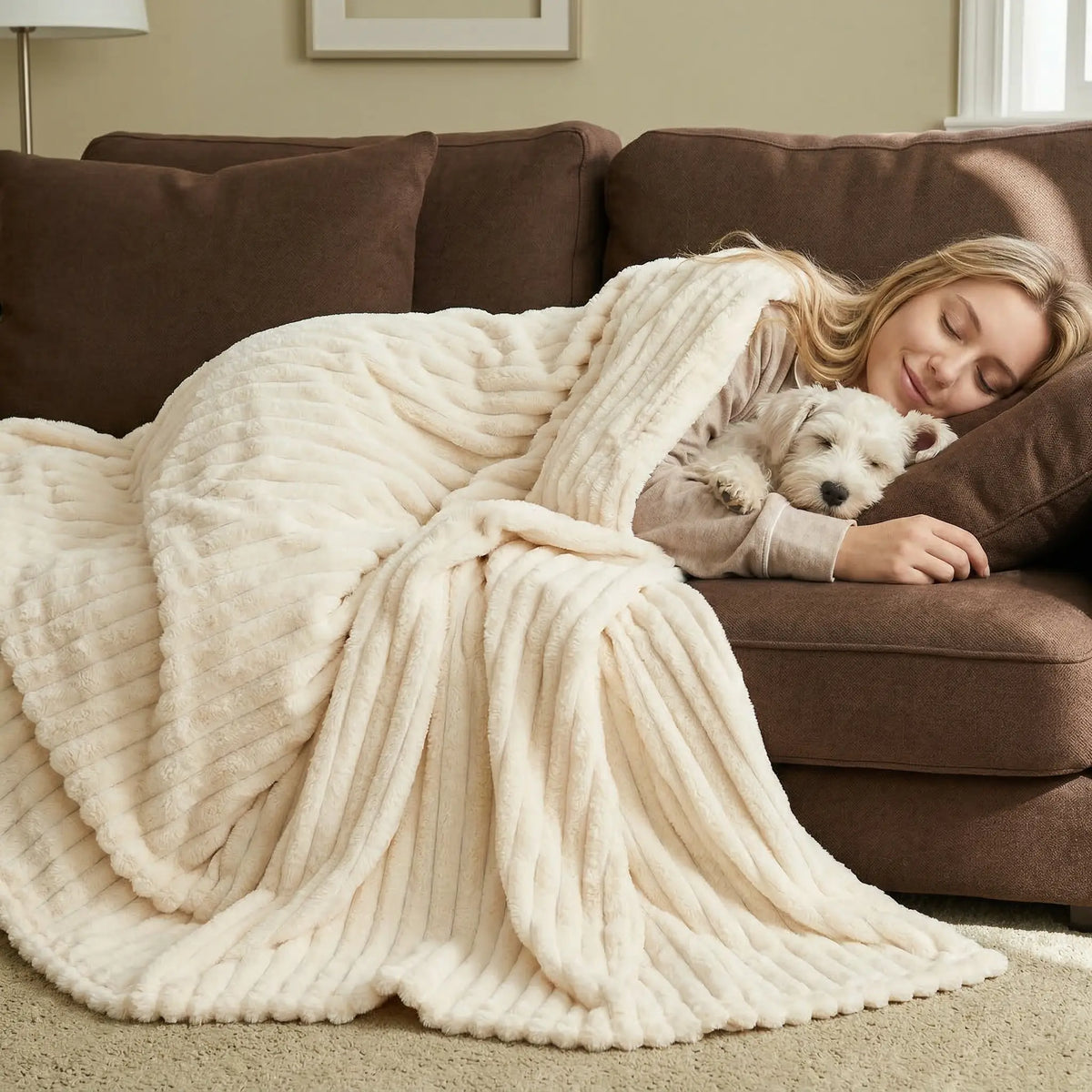 Raybee Super Soft Cozy Blanket Queen Size - Breathable Lightweight Blankets for Bed,Couch,Travel,Office,Summer Cooling Throw Blankets for Hot Sleepers & Night Sweat,Perfect Gift Ideal