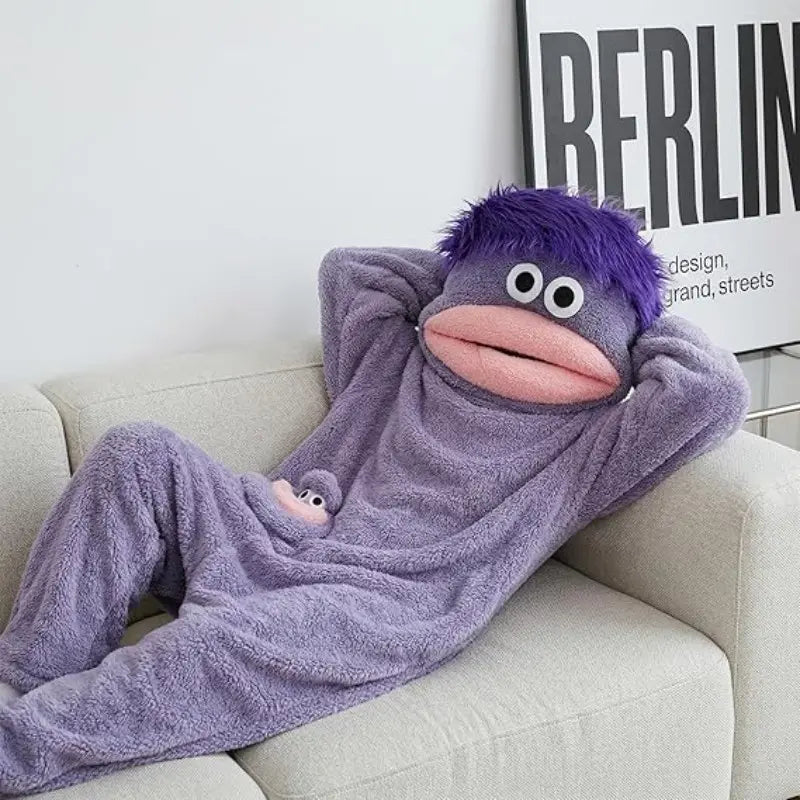 Funny Big Mouth Monster Wearable Blanket Hoodie, Soft Fluffy Flannel Fleece, Oversized Hooded Throw, One Size for Adults, Halloween Party Blanket, Soft Blankets And Throws