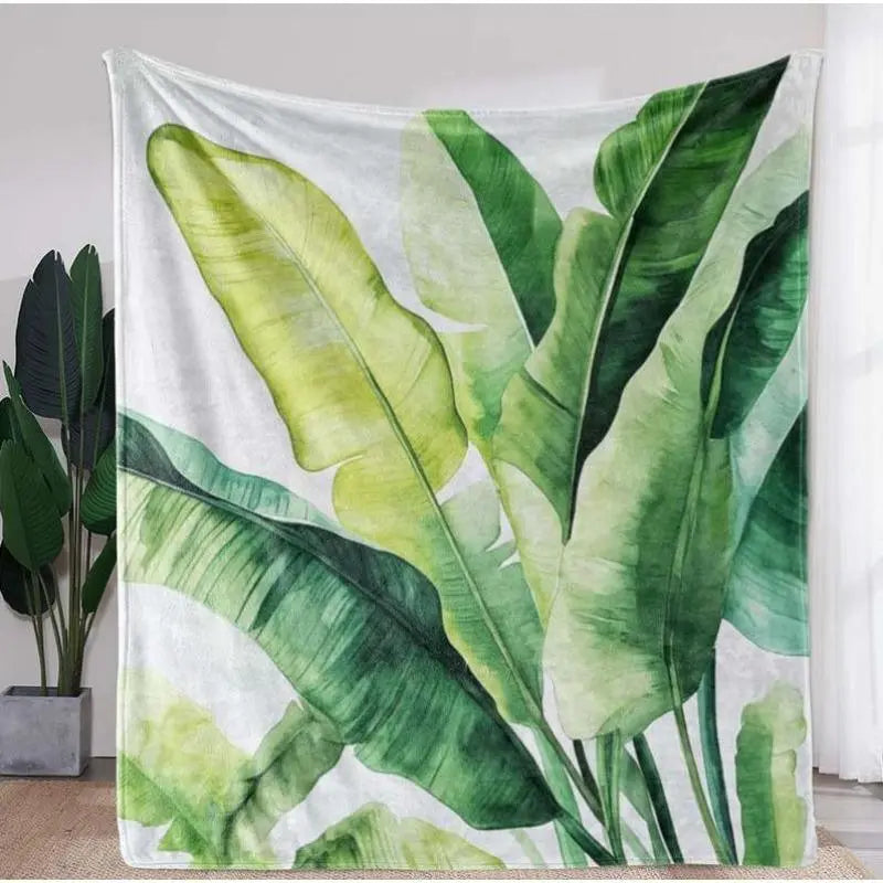 Dank Weed Print Flannel Blanket - Soft Warm Cozy Throw Blanket with Flannel Fabric, Great for Naps on Sofa or Bed, Ideal for Home Use, Christmas Gift for Plant Lovers