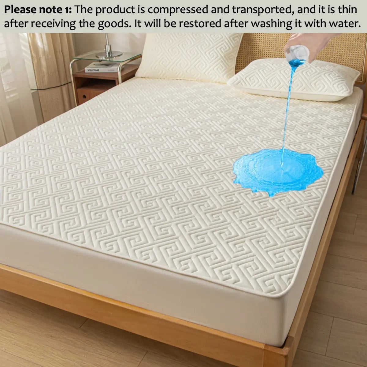 2/3PCS Waterproof & Stain Resistant Mattress Protector Set, Waterproof Mattress Cover, Deep Pocket 6"-18", Soft Skin-Friendly Quiet & Breathable, Machine Washable Bedding