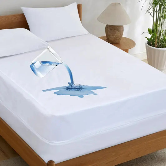 Zippered Mattress Encasement - Waterproof Mattress Protector Queen Size Bed - Mattress Pad Cover Encasement Twin Full King