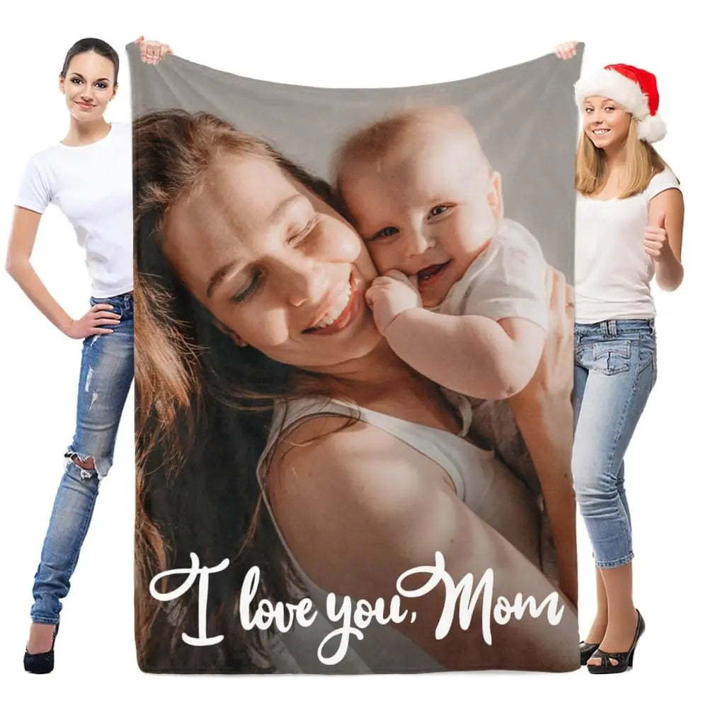 BARLEY ONE Click “Shop Chat”, Send Photos, Custom Photo Couples Blankets, These Personalized Couples Photo Blankets are Made of Soft Flannel, Perfect for Weddings, Mother's Day, Valentine's Day, Birthday Gift, Meaningful Mother's Day Gift