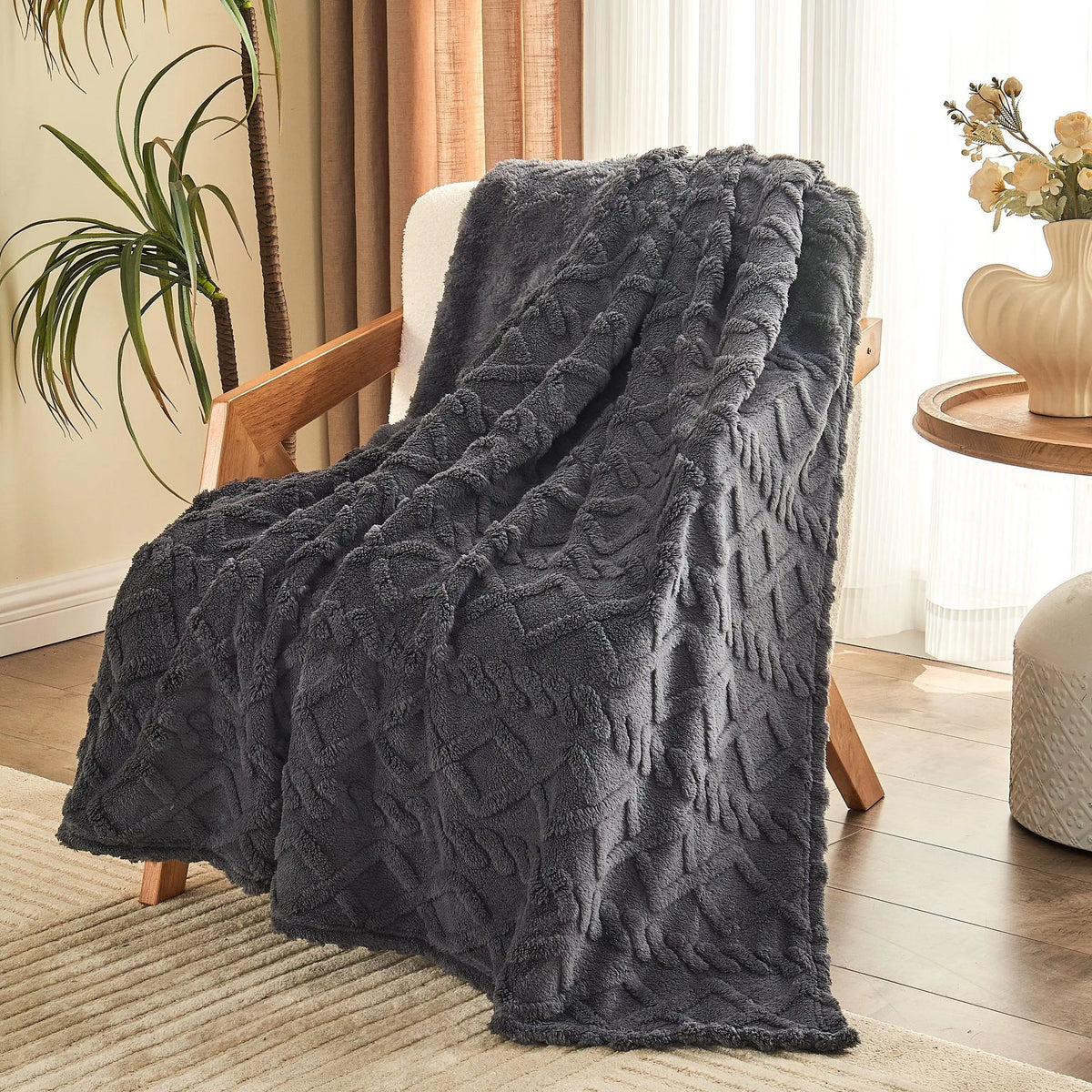 【FallPickDeals 】ROSEKIND Taffeta 3D Diamond Blanket, Non Pilling, Breathable Blanket , Air Conditioning Naps, Car Use All Season Bedding Throw, Bedroom Decor,back to school,back to school shopping,home decor,sohochic